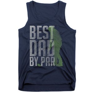 Best Dad by Par Father's Day Golf Lover Gift Papa Golfer Tank Top