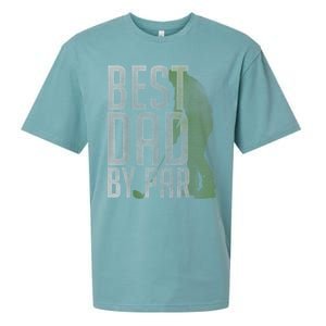 Best Dad by Par Father's Day Golf Lover Gift Papa Golfer Sueded Cloud Jersey T-Shirt