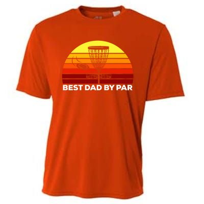 Best Dad By Par Frisbee Golf Dad Disc Golf Gift Cool Gift Cooling Performance Crew T-Shirt