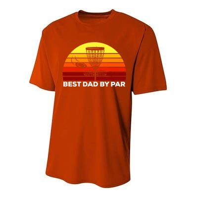 Best Dad By Par Frisbee Golf Dad Disc Golf Gift Cool Gift Performance Sprint T-Shirt