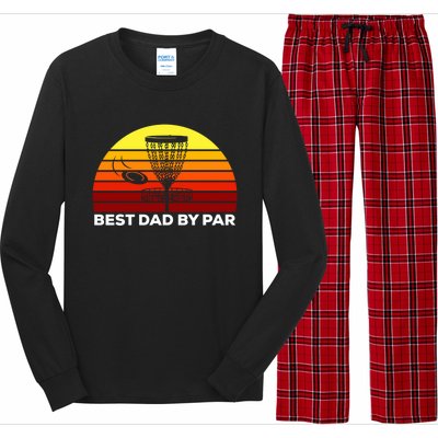 Best Dad By Par Frisbee Golf Dad Disc Golf Gift Cool Gift Long Sleeve Pajama Set