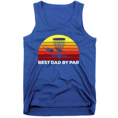 Best Dad By Par Frisbee Golf Dad Disc Golf Gift Cool Gift Tank Top