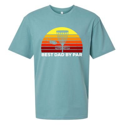 Best Dad By Par Frisbee Golf Dad Disc Golf Gift Cool Gift Sueded Cloud Jersey T-Shirt