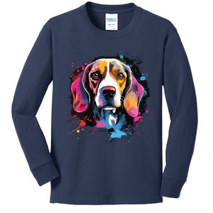 Beagle Dog Kids Long Sleeve Shirt