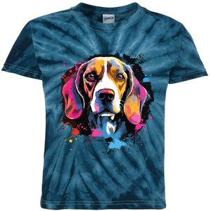 Beagle Dog Kids Tie-Dye T-Shirt