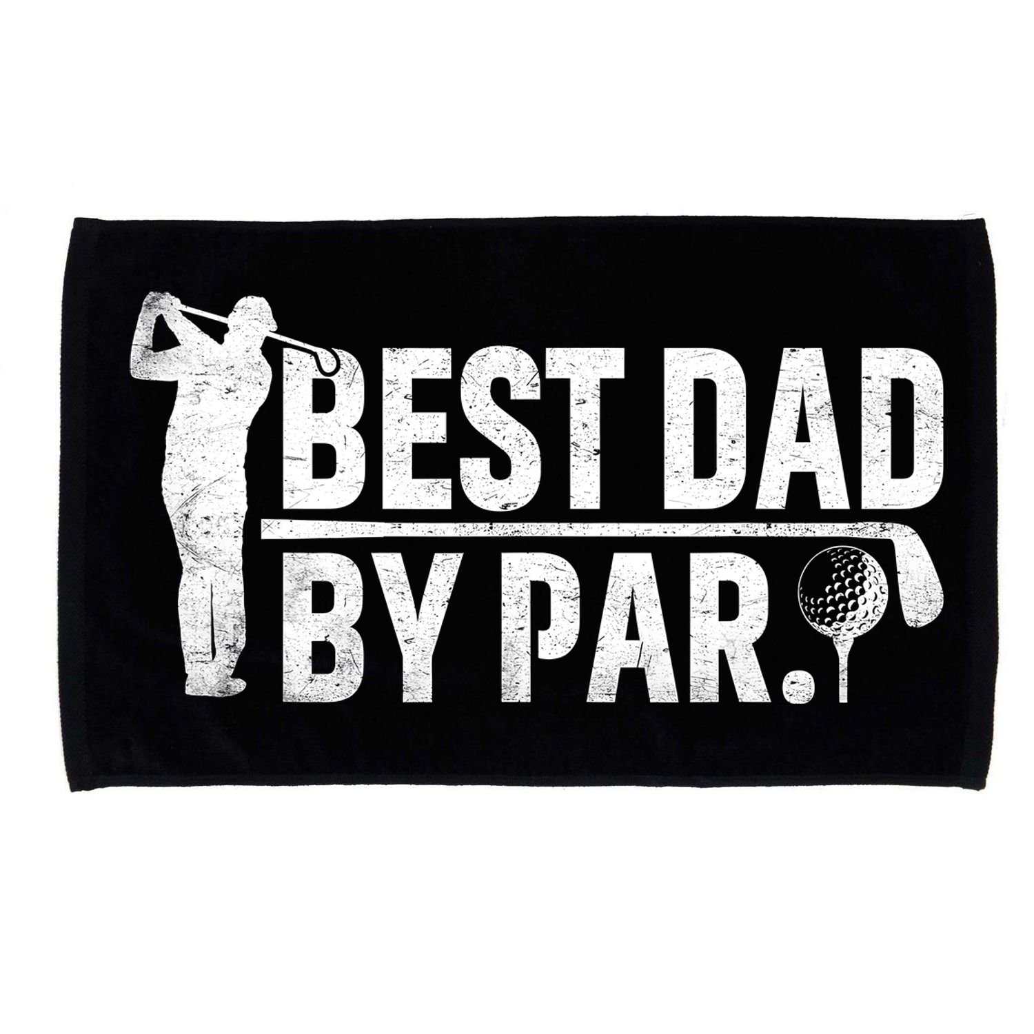 Best Dad By Par Funny Golf Daddy Fathers Day Birthday Gifts Microfiber Hand Towel