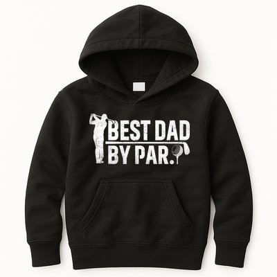 Best Dad By Par Funny Golf Daddy Fathers Day Birthday Gifts Kids Hoodie