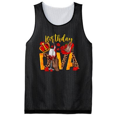 Birthday Diva Birthday Queen Birthday Girl Its My Birthday Mesh Reversible Basketball Jersey Tank