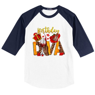 Birthday Diva Birthday Queen Birthday Girl Its My Birthday Baseball Sleeve Shirt