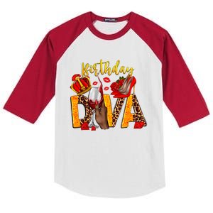 Birthday Diva Birthday Queen Birthday Girl Its My Birthday Kids Colorblock Raglan Jersey