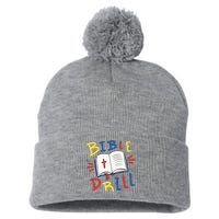 Bible Drill Pom Pom 12in Knit Beanie