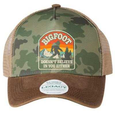 Bigfoot DoesnT Believe In You Either Legacy Tie Dye Trucker Hat