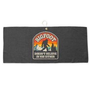 Bigfoot DoesnT Believe In You Either Large Microfiber Waffle Golf Towel