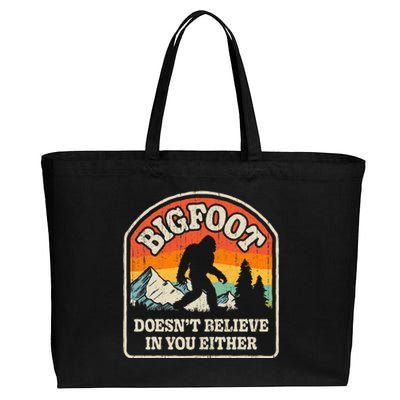 Bigfoot DoesnT Believe In You Either Cotton Canvas Jumbo Tote