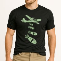 Bomber Dropping Bombs Cooling Performance Crew T-Shirt