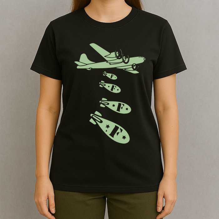 Bomber Dropping Bombs T-Shirt