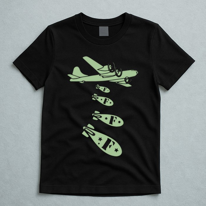 Bomber Dropping Bombs T-Shirt