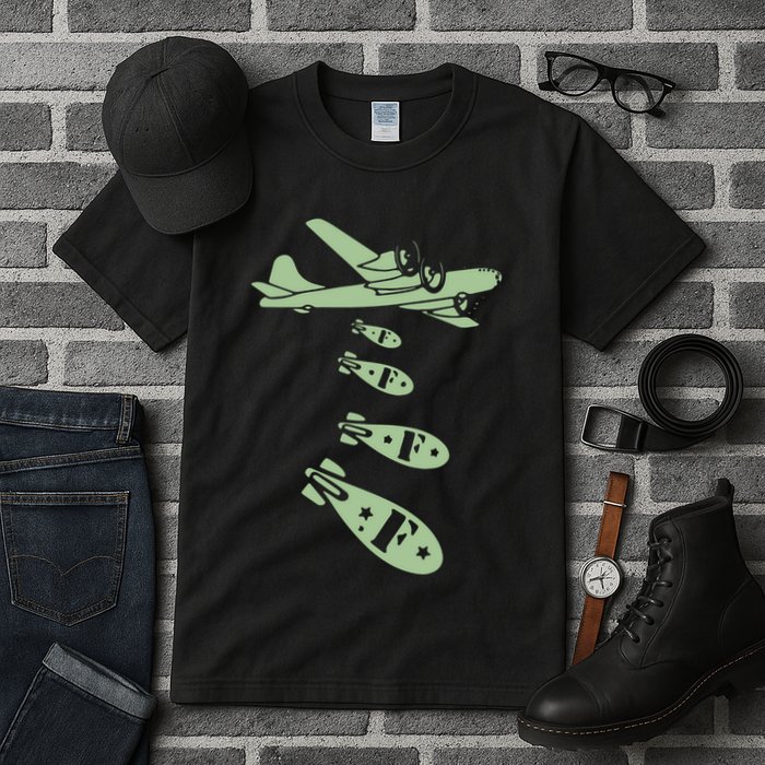 Bomber Dropping Bombs Tall T-Shirt