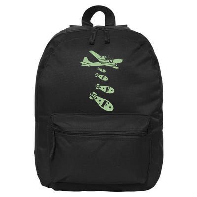 Bomber Dropping Bombs 16 in Basic Backpack