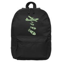 Bomber Dropping Bombs 16 in Basic Backpack