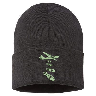 Bomber Dropping Bombs Sustainable Knit Beanie