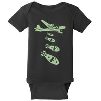 Bomber Dropping Bombs Baby Bodysuit