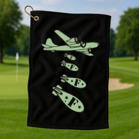 Bomber Dropping Bombs Golf Towel