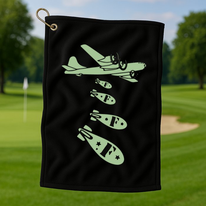 Bomber Dropping Bombs Golf Towel