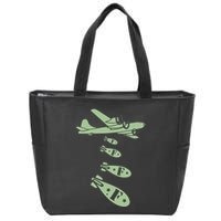 Bomber Dropping Bombs Zip Tote Bag