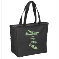 Bomber Dropping Bombs Zip Tote Bag