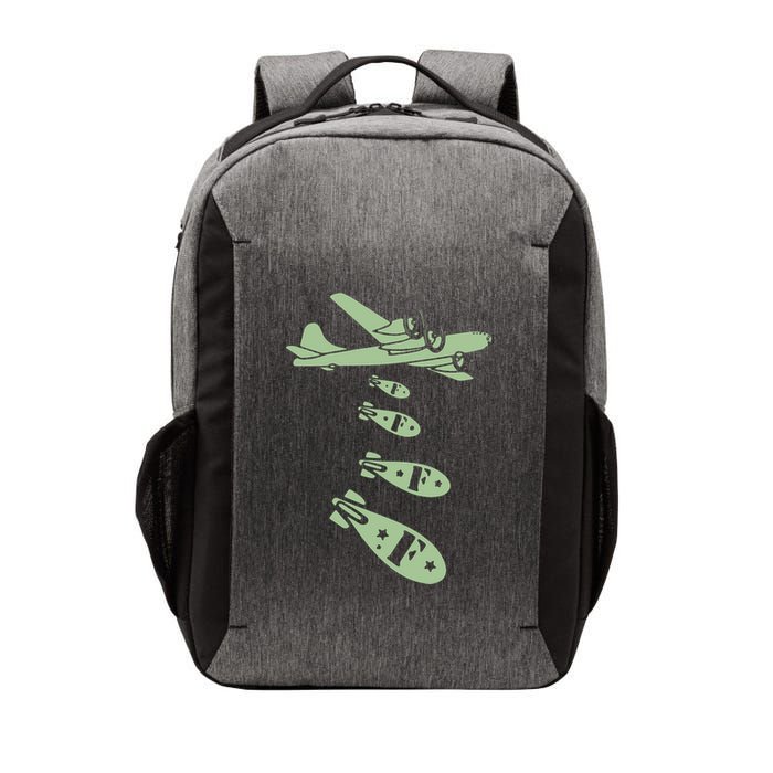 Bomber Dropping Bombs Vector Backpack