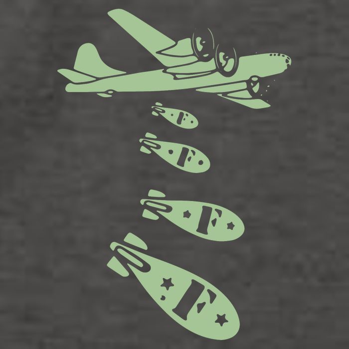 Bomber Dropping Bombs Vector Backpack