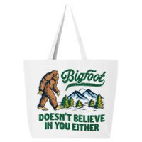 Bigfoot Doesn't Believe In You Either Funny Sasquatch Retro 25L Jumbo Tote