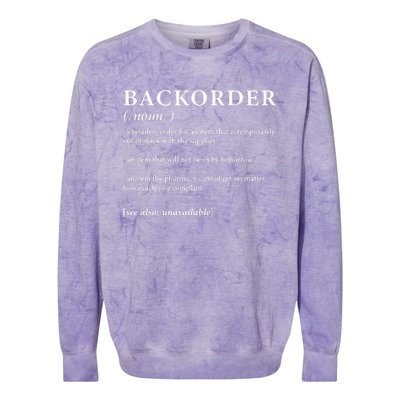 Backorder Definition Colorblast Crewneck Sweatshirt