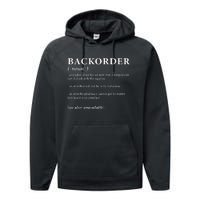 Backorder Definition Performance Fleece Hoodie