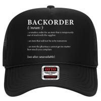 Backorder Definition High Crown Mesh Back Trucker Hat