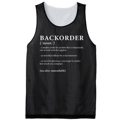 Backorder Definition Mesh Reversible Basketball Jersey Tank