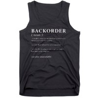 Backorder Definition Tank Top