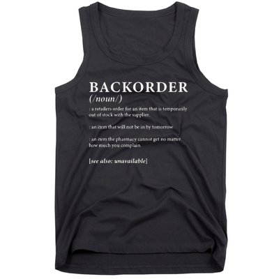 Backorder Definition Tank Top