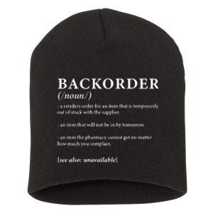 Backorder Definition Short Acrylic Beanie