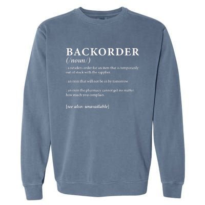 Backorder Definition Garment-Dyed Sweatshirt