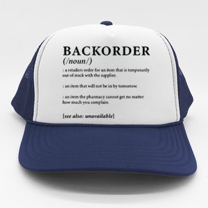 Backorder Definition Trucker Hat