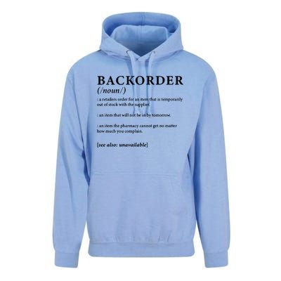 Backorder Definition Unisex Surf Hoodie