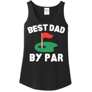 Best Dad By Par Golf Humor Father Ladies Essential Tank