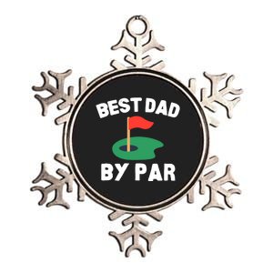 Best Dad By Par Golf Humor Father Metallic Star Ornament