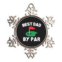 Best Dad By Par Golf Humor Father Metallic Star Ornament