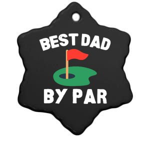 Best Dad By Par Golf Humor Father Ceramic Star Ornament