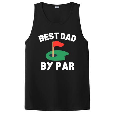 Best Dad By Par Golf Humor Father PosiCharge Competitor Tank