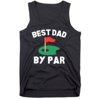 Best Dad By Par Golf Humor Father Tank Top