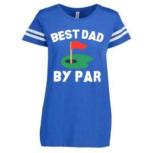 Best Dad By Par Golf Humor Father Enza Ladies Jersey Football T-Shirt